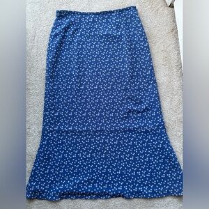 Vintage Blue Floral Skirt